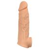 Natural Realskin Vibrating Penis Xtender-White