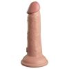 King Cock Elite Dual Density Vibe Silicone Cock-Light 6