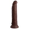 King Cock Elite Dual Density Vibe Silicone Cock-Brown 9