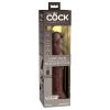King Cock Elite Dual Density Vibe Silicone Cock-Brown 9