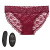 Remote Control Lace Panty Set-Burgundy L/XL