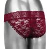 Remote Control Lace Panty Set-Burgundy L/XL