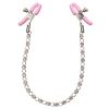 Nipple Play Crystal Chain Nipple Clamps-Pink