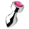 Booty Sparks Weighted Base Aluminum Plug Pink Gem-Medium