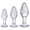 Booty Sparks Glitter Gem Anal Plug Set-Silver